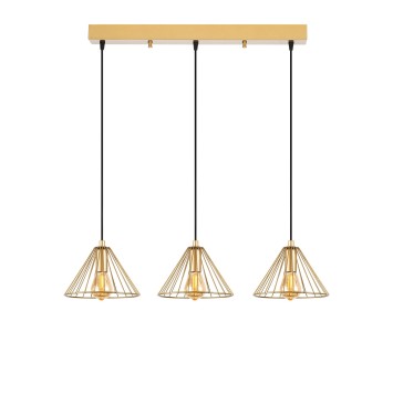 Lámpara de techo SOYLU-11356 oro brillante metal 72x20x117 cm - 8683342835503