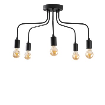 Lámpara de techo Candelabra-1182 negro hierro 59x59x35 cm - 8681875943511