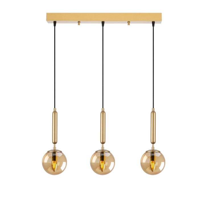 Lámpara de techo KING-11466 oro brillante metal vidrio 62x15x134 cm