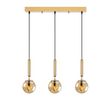 Lámpara de techo KING-11466 oro brillante metal vidrio 62x15x134 cm - 8683342835237