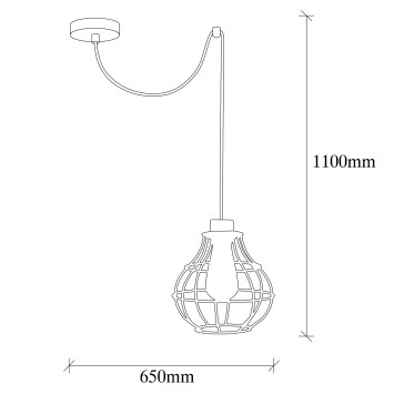 Lámpara de techo Tellini-MR-1002 negro metal 65x25x110 cm - 8681875648669