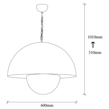 Lámpara de techo Yanıgara-2691 negro metal 60x60x101 cm - 8681875944129