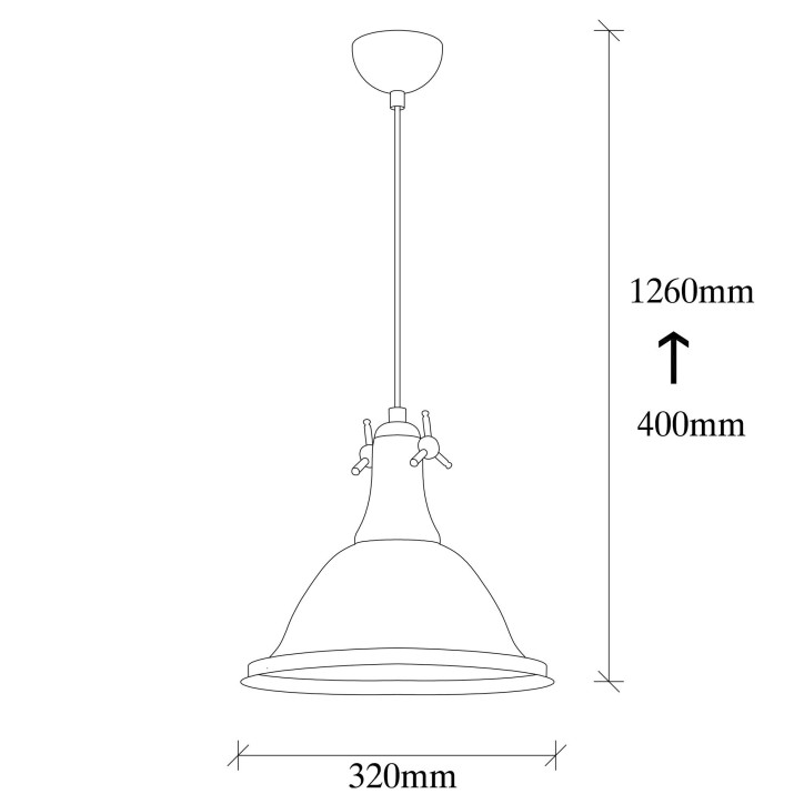 Lámpara de techo Sağlam-3727 oro metal diámetro 32x126 cm