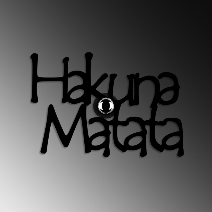 Lámpara de pared Hakuna Matata V2 negro metal 50x34x9 cm