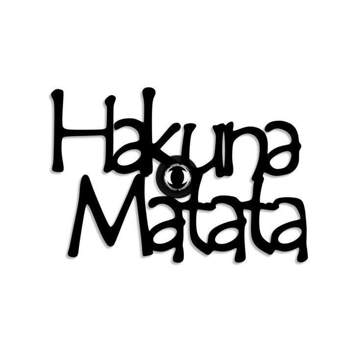 Lámpara de pared Hakuna Matata V2 negro metal 50x34x9 cm