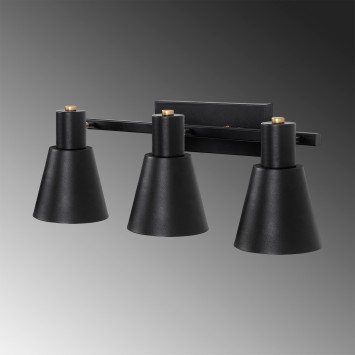 Lámpara de pared Funnel-13094 negro oro cobrizo metal vidrio 60x21x21 cm - 8683743269877