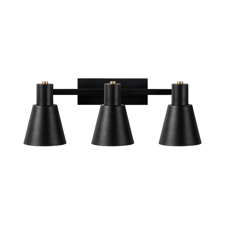 Lámpara de pared Funnel-13094 negro oro cobrizo metal vidrio 60x21x21 cm