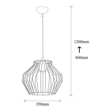 Lámpara de techo Vazo-2921 negro metal 35x35x126 cm - 8682870090781