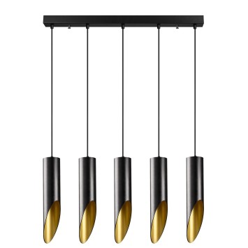 Lámpara de techo Kesik-6931 oro negro metal 75x8x138 cm - 8681875502817