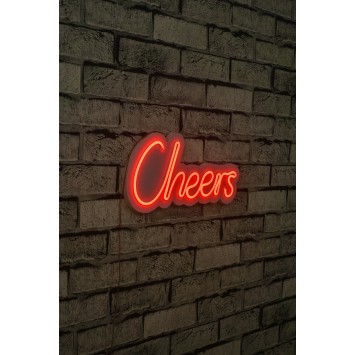 Iluminación LED decorativa de plástico Cheers rojo 30x14x2 cm