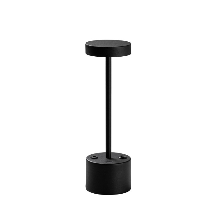 Lámpara de mesa Keyf-13390 negro metal diámetro 9x28 cm