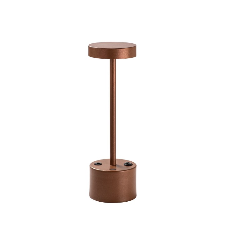 Lámpara de mesa Keyf-13391 cobre metal diámetro 9x28 cm