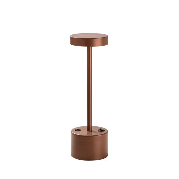 Lámpara de mesa Keyf-13391 cobre metal diámetro 9x28 cm - 8683743823741