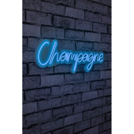 Iluminación LED decorativa de plástico Champagne azul 60x18x2 cm