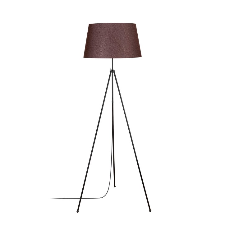 Lámpara de pie Tripod-4053 marrón oscuro metal 65x65x165 cm