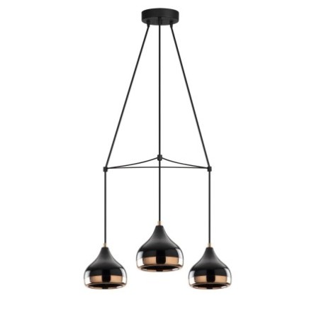 Lámpara de techo Yıldo-6881 cobre negro hierro diámetro 54x174 cm