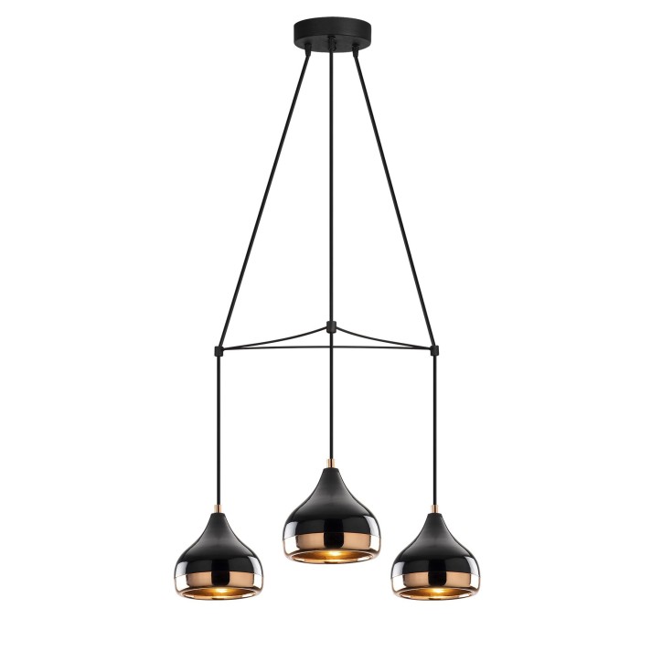 Lámpara de techo Yıldo-6881 cobre negro hierro diámetro 54x174 cm