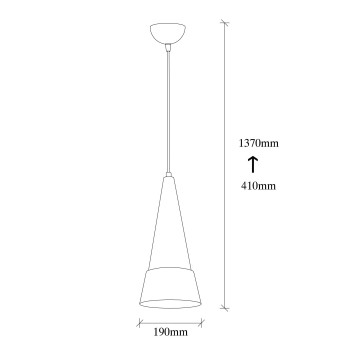 Lámpara de techo Dodo-2532 oro blanco metal 19x19x137 cm - 8681875883466