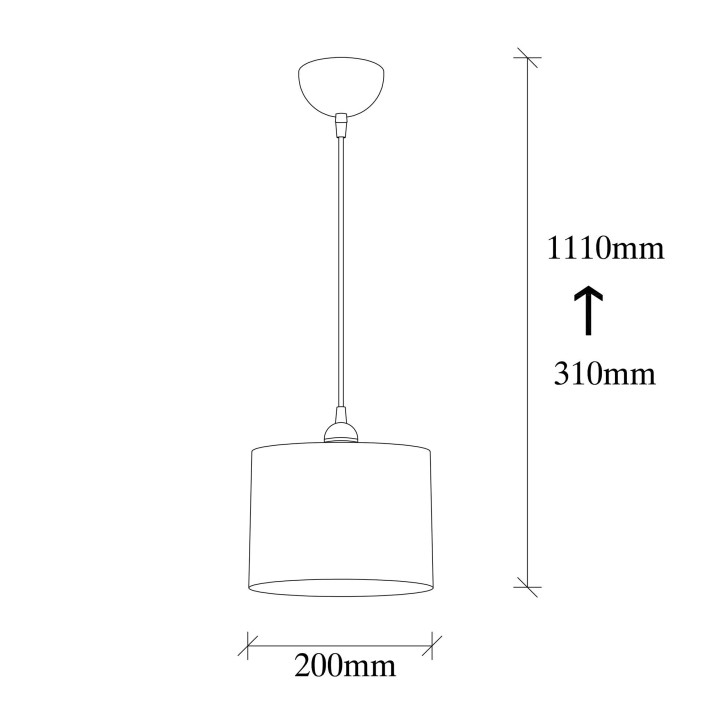 Lámpara de techo Berceste-195WHITE-S blanco metal 20x20x111 cm