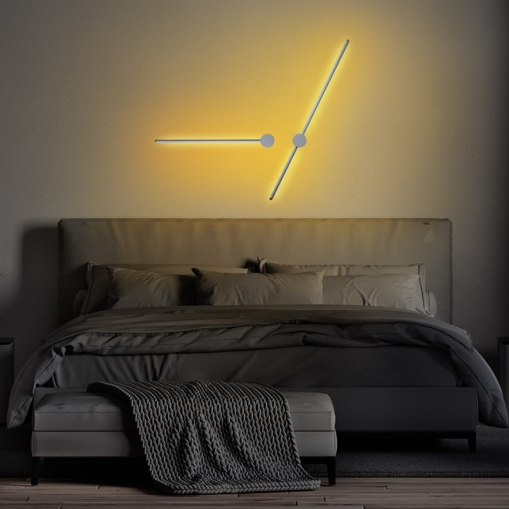 Lámpara de pared Sword-13489 blanco metal 91x10x7 cm