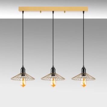 Lámpara de techo KILA-11316 oro brillante metal 98x25x114 cm - 8683342835176