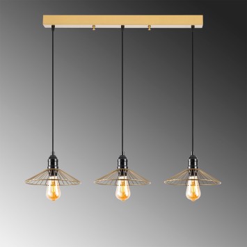 Lámpara de techo KILA-11316 oro brillante metal 98x25x114 cm - 8683342835176