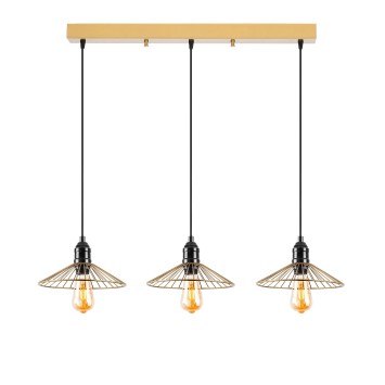 Lámpara de techo KILA-11316 oro brillante metal 98x25x114 cm - 8683342835176