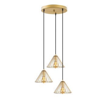 Lámpara de techo SOYLU-11361 oro brillante metal 41x41x117 cm - 8683342835510