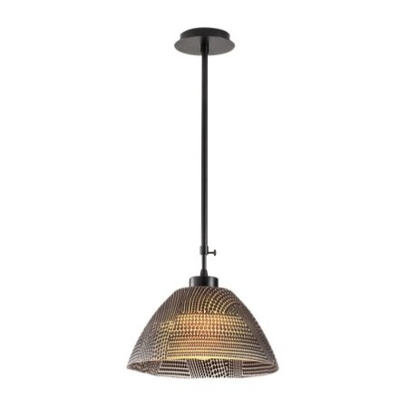 Lámpara de techo Bornova-N-157 oro negro metal vidrio diámetro 30x85 cm