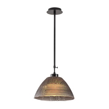 Lámpara de techo Bornova-N-157 oro negro metal vidrio diámetro 30x85 cm - 8681875570892