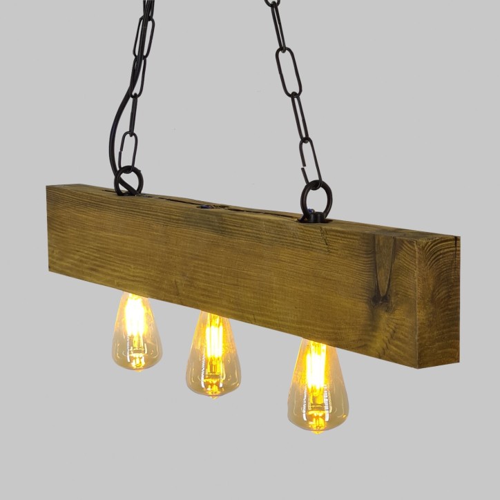 Lámpara de techo Chain Avize-1 luminoso granate madera comprimida 5x60x65 cm