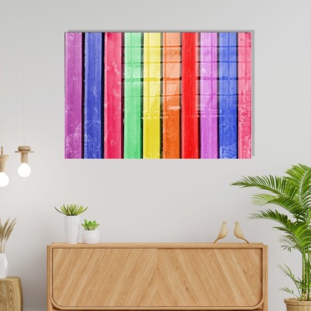 Pintura vidrio templado UV-4 multicolor 70x100 cm