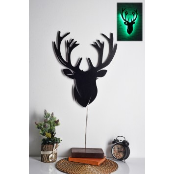 Iluminación LED decorativa Deer 2 verde 25x30 cm