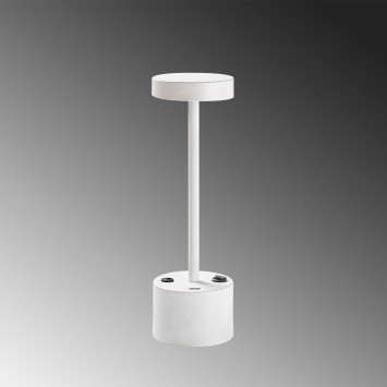 Lámpara de mesa Keyf-13392 blanco metal diámetro 9x28 - 8683743823758