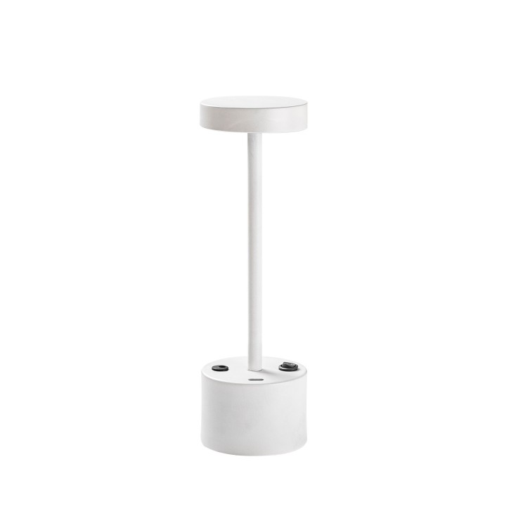 Lámpara de mesa Keyf-13392 blanco metal diámetro 9x28