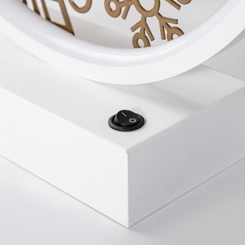 Lámpara de mesa XMAS9 oro blanco metal diámetro 30x30 cm - 8683743384686