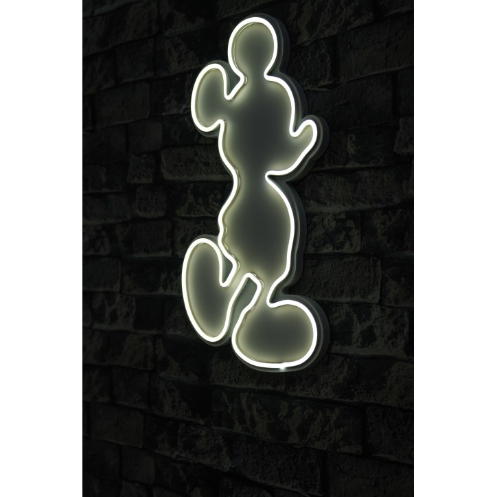 Iluminación LED decorativa de plástico Mickey Mouse blanco 27x49x3 cm