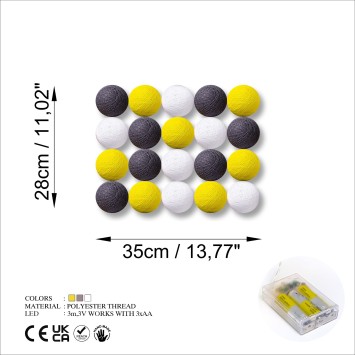 Lámpara de pared Lemon multicolor poliéster - 8683742832645