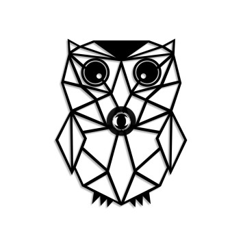 Lámpara de pared Owl negro metal 39x49x9 cm - 8683743676361