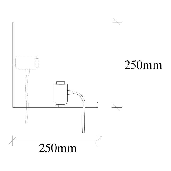 Lámpara de pared Tokyo-500-R WHITE blanco metal 50x25x25 cm