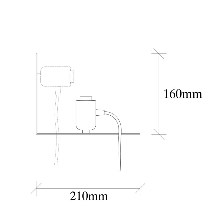 Lámpara de pared Tokyo-502-R WHITE blanco metal 50x21x16 cm