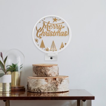 Lámpara de pared XMAS28 oro blanco metal 30x36x10 cm - 8683743395620