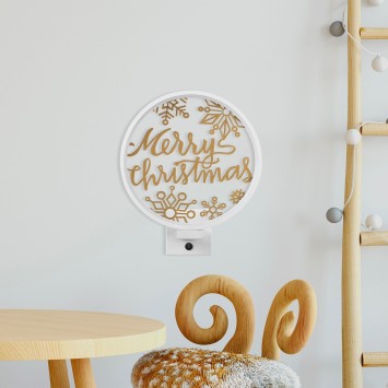 Lámpara de pared XMAS29 oro blanco metal 30x36x10 cm - 8683743395637