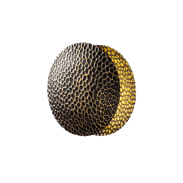 Lámpara de pared Yosma-13643 oro negro metal 21x21x15 cm