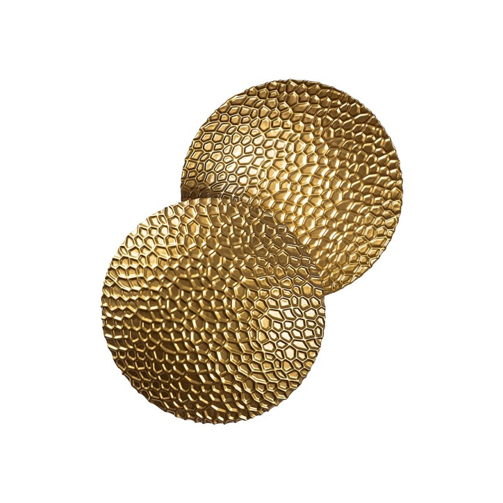 Lámpara de pared Yosma-13645 oro metal 21x21x15 cm