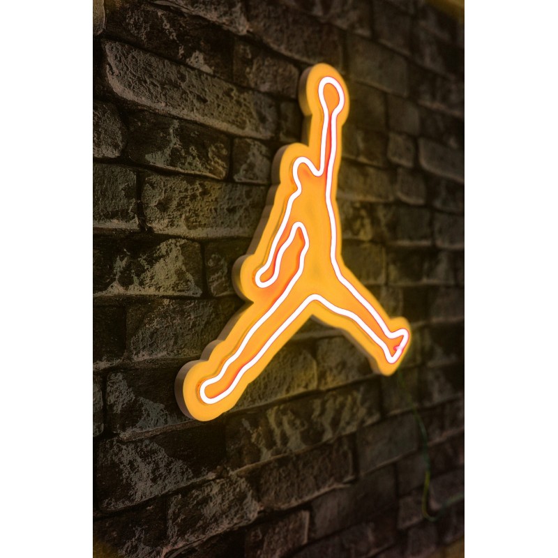 Iluminación LED decorativa de plástico Basketball amarillo 42x40x2 cm