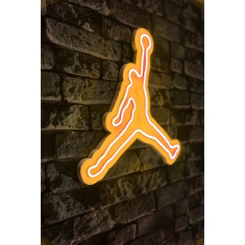 Iluminación LED decorativa de plástico Basketball amarillo 42x40x2 cm