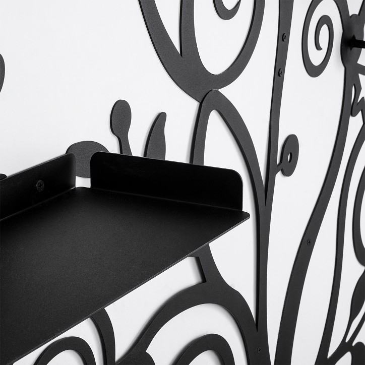 Perchero de pared de metal Ağaç WSH-24 negro 158x5x187 cm