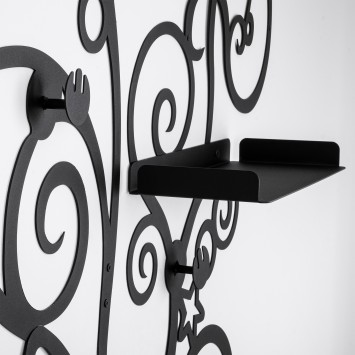 Perchero de pared de metal Ağaç WSH-24 negro 158x5x187 cm