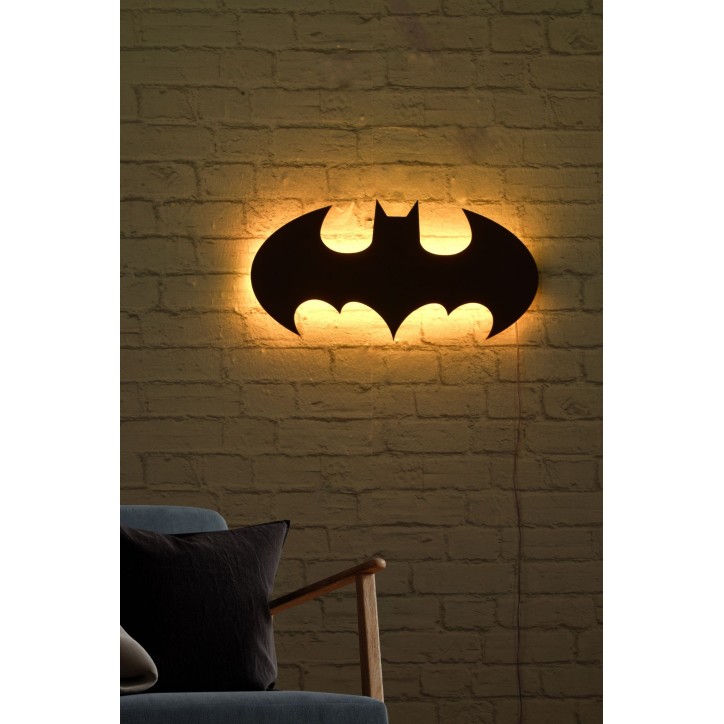 Iluminación LED decorativa Batman amarillo 50x25 cm